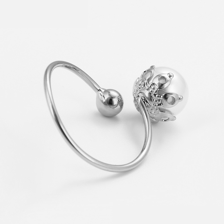 Simpel ring belagt med hvidguld-15194